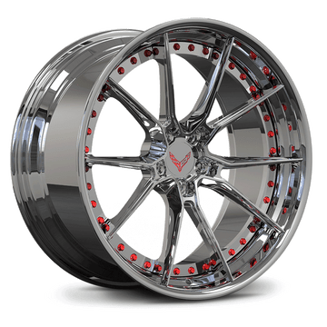 Corvette C7 Custom Forged Wheels with Premium Chrome Finish, made to order